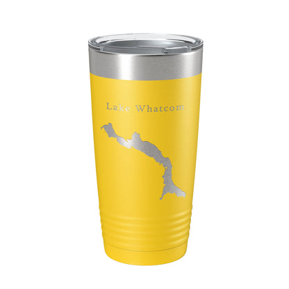 Lake Whatcom Map Tumbler Travel Mug Insulated Laser Engraved Coffee Cup Washington 20 oz-4