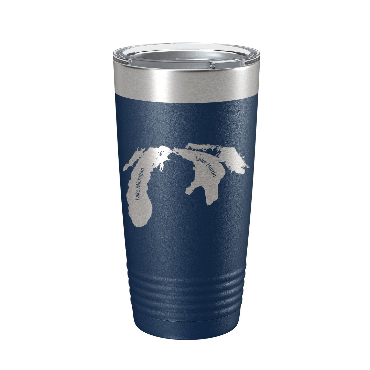 Lake Michigan-Huron Map Tumbler Travel Mug Insulated Laser Engraved Coffee Cup Illinois Wisconsin Indiana Michigan Ontario 20oz-2