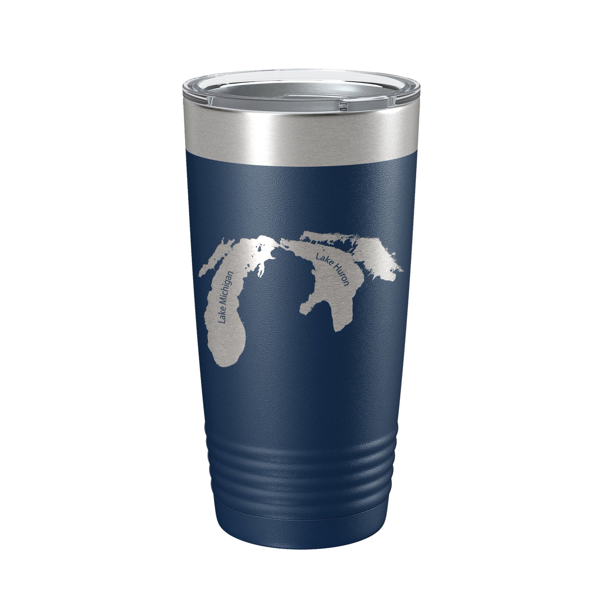 Lake Michigan-Huron Map Tumbler Travel Mug Insulated Laser Engraved Coffee Cup Illinois Wisconsin Indiana Michigan Ontario 20oz-2