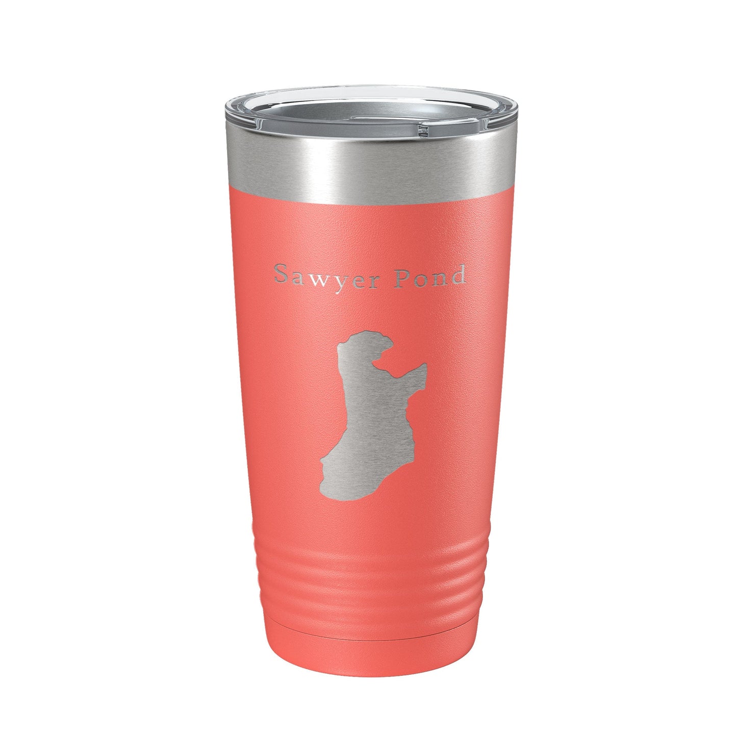 Sawyer Pond Tumbler Lake Map Travel Mug Insulated Laser Engraved Coffee Cup Maine 20 oz-20