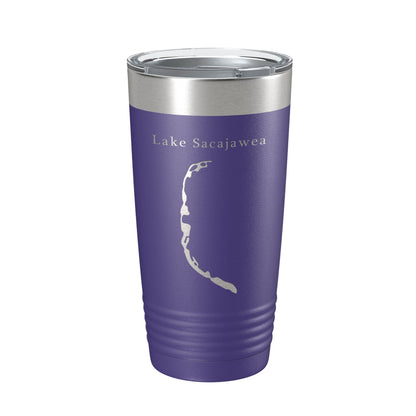 Lake Sacajawea Map Tumbler Travel Mug Insulated Laser Engraved Coffee Cup Washington 20 oz-15