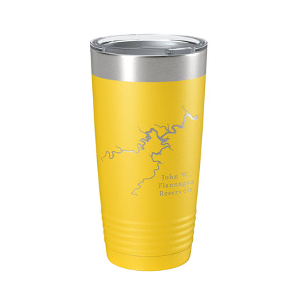 John W. Flannagan Reservoir Tumbler Lake Map Travel Mug Insulated Laser Engraved Coffee Cup Virginia 20 oz-4