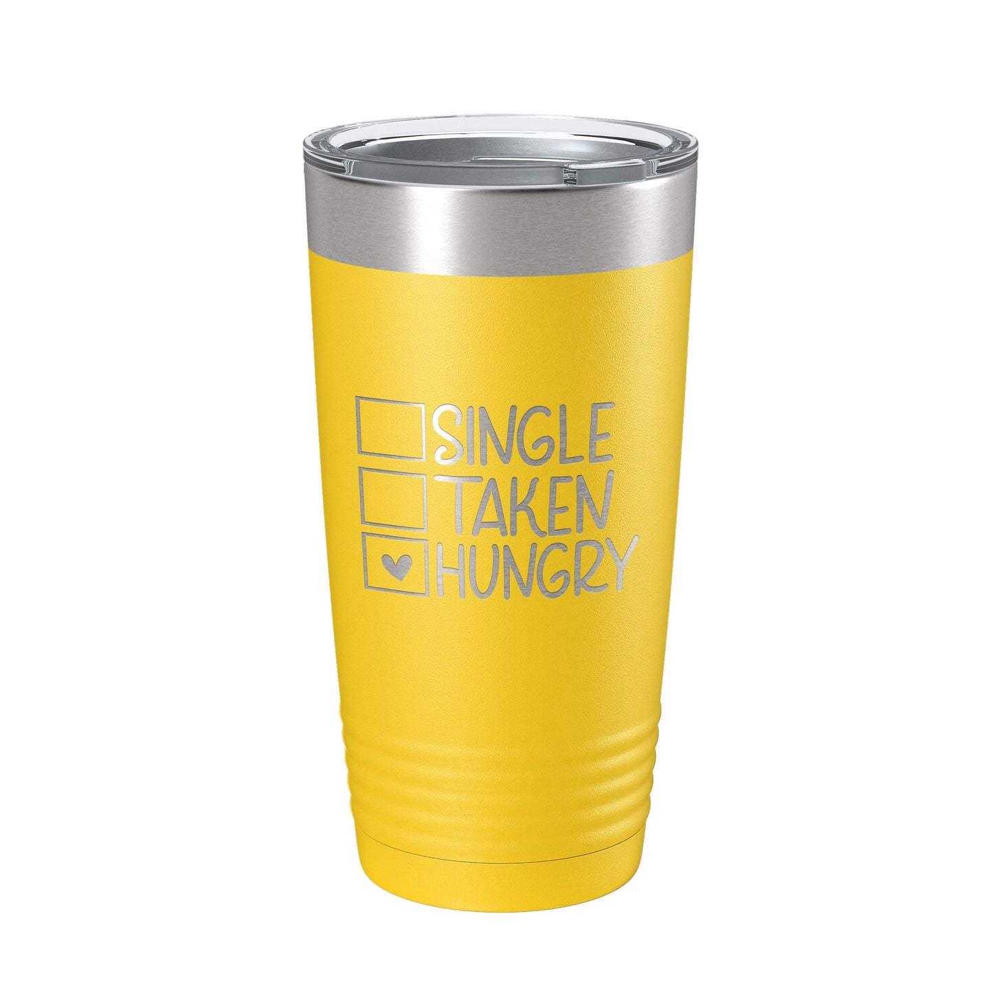 Funny Valentine's Day Checklist Tumbler Single Taken Hungry Travel Mug Insulated Laser Engraved Coffee Cup 20 oz-19