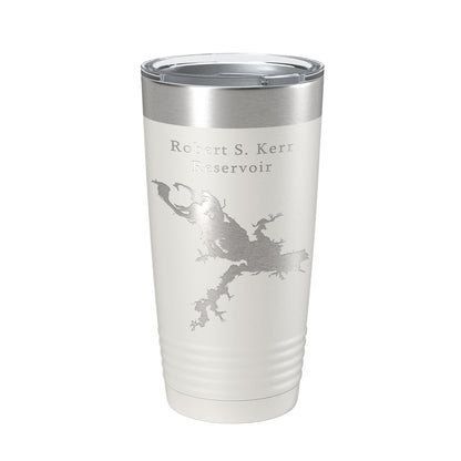 Robert S. Kerr Reservoir Tumbler Lake Map Travel Mug Insulated Laser Engraved Coffee Cup Oklahoma 20 oz-7