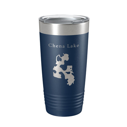 Chena Lake Map Tumbler Travel Mug Insulated Laser Engraved Coffee Cup Alaska 20 oz-8