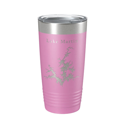 Lake Martin Map Tumbler Travel Mug Insulated Laser Engraved Coffee Cup Alabama 20 oz-14