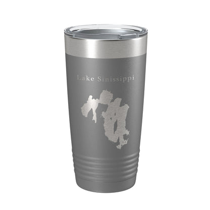Lake Sinissippi Map Tumbler Travel Mug Insulated Laser Engraved Coffee Cup Wisconsin 20 oz-16