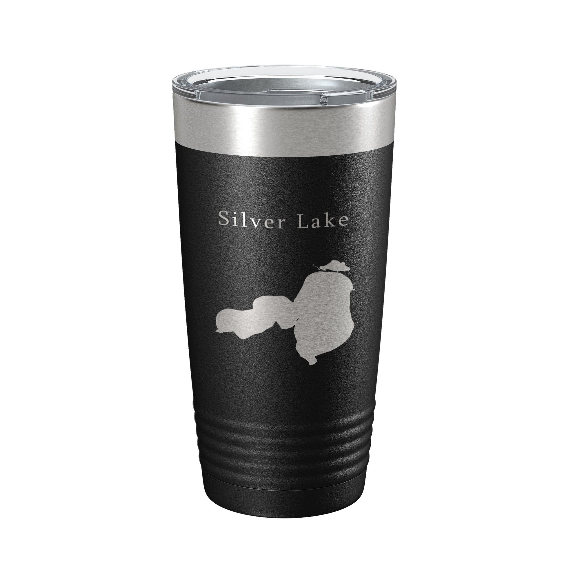 Silver Lake Map Tumbler Travel Mug Insulated Laser Engraved Coffee Cup Iowa 20 oz-5