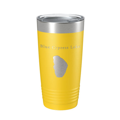 Blue Cypress Lake Map Tumbler Travel Mug Insulated Laser Engraved Coffee Cup Florida 20 oz-19