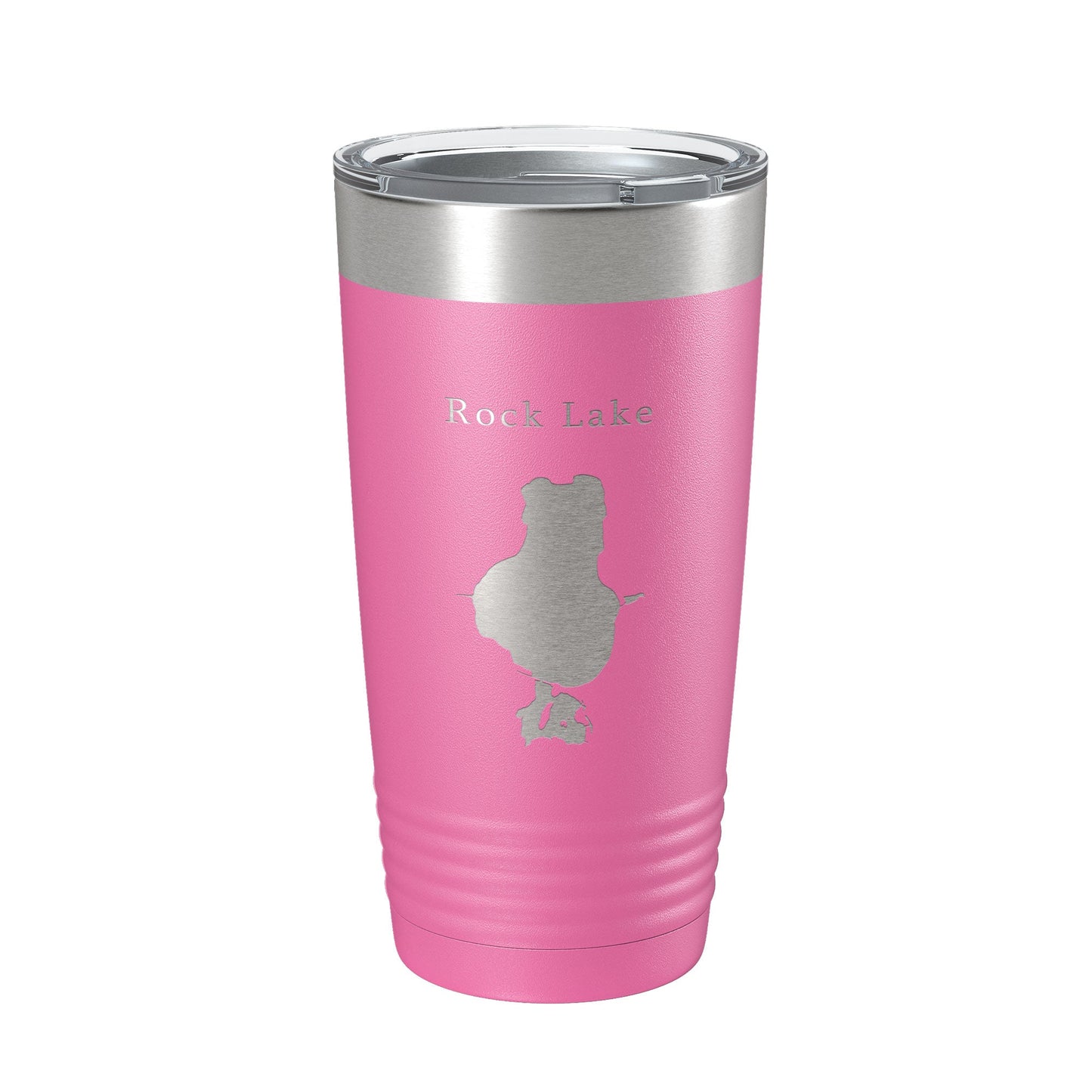 Rock Lake Map Tumbler Travel Mug Insulated Laser Engraved Coffee Cup Wisconsin 20 oz-11