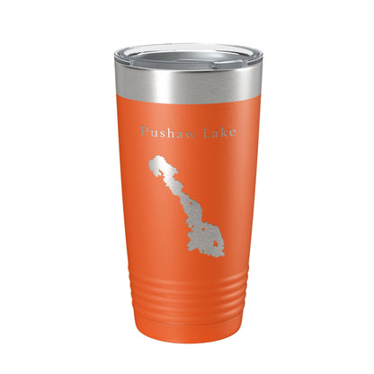 Pushaw Lake Map Tumbler Travel Mug Insulated Laser Engraved Coffee Cup Maine 20 oz-17