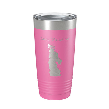 Lake Wanahoo Map Tumbler Travel Mug Insulated Laser Engraved Coffee Cup Nebraska 20 oz-11