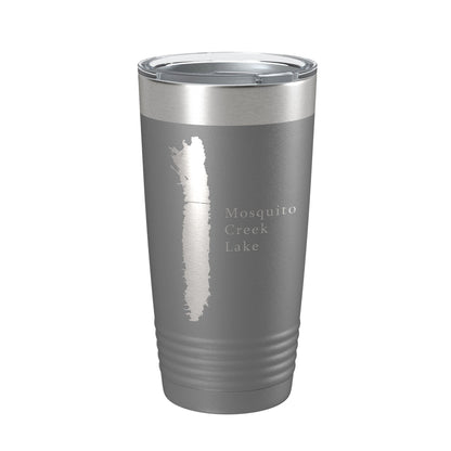 Mosquito Creek Lake Map Tumbler Travel Mug Insulated Laser Engraved Coffee Cup Ohio 20 oz-16