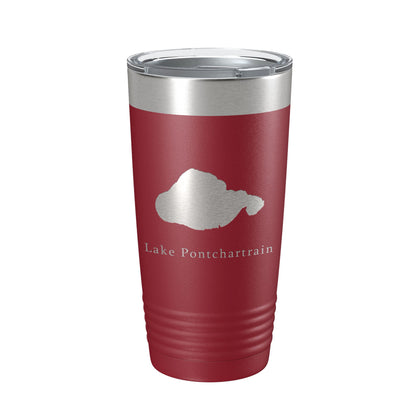 Lake Pontchartrain Map Tumbler Travel Mug Insulated Laser Engraved Coffee Cup New Orleans, Louisiana 20 oz-18