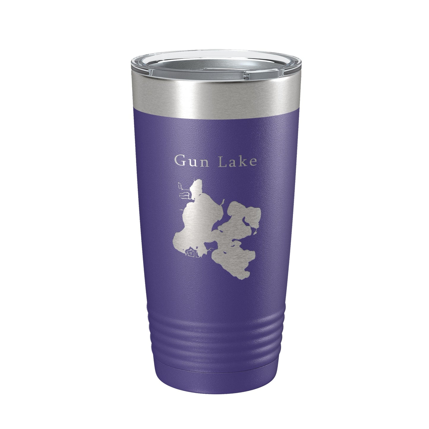 Gun Lake Map Tumbler Travel Mug Insulated Laser Engraved Coffee Cup Michigan 20 oz-15