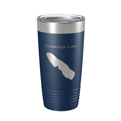 Onondaga Lake Map Tumbler Travel Mug Insulated Laser Engraved Coffee Cup Syracuse New York 20 oz-2