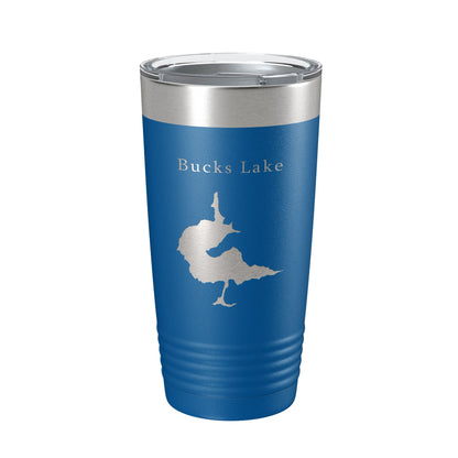 Bucks Lake Map Tumbler Travel Mug Insulated Laser Engraved Coffee Cup California 20 oz-6