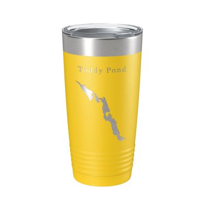 Toddy Pond Tumbler Lake Map Travel Mug Insulated Laser Engraved Coffee Cup Maine 20 oz-19