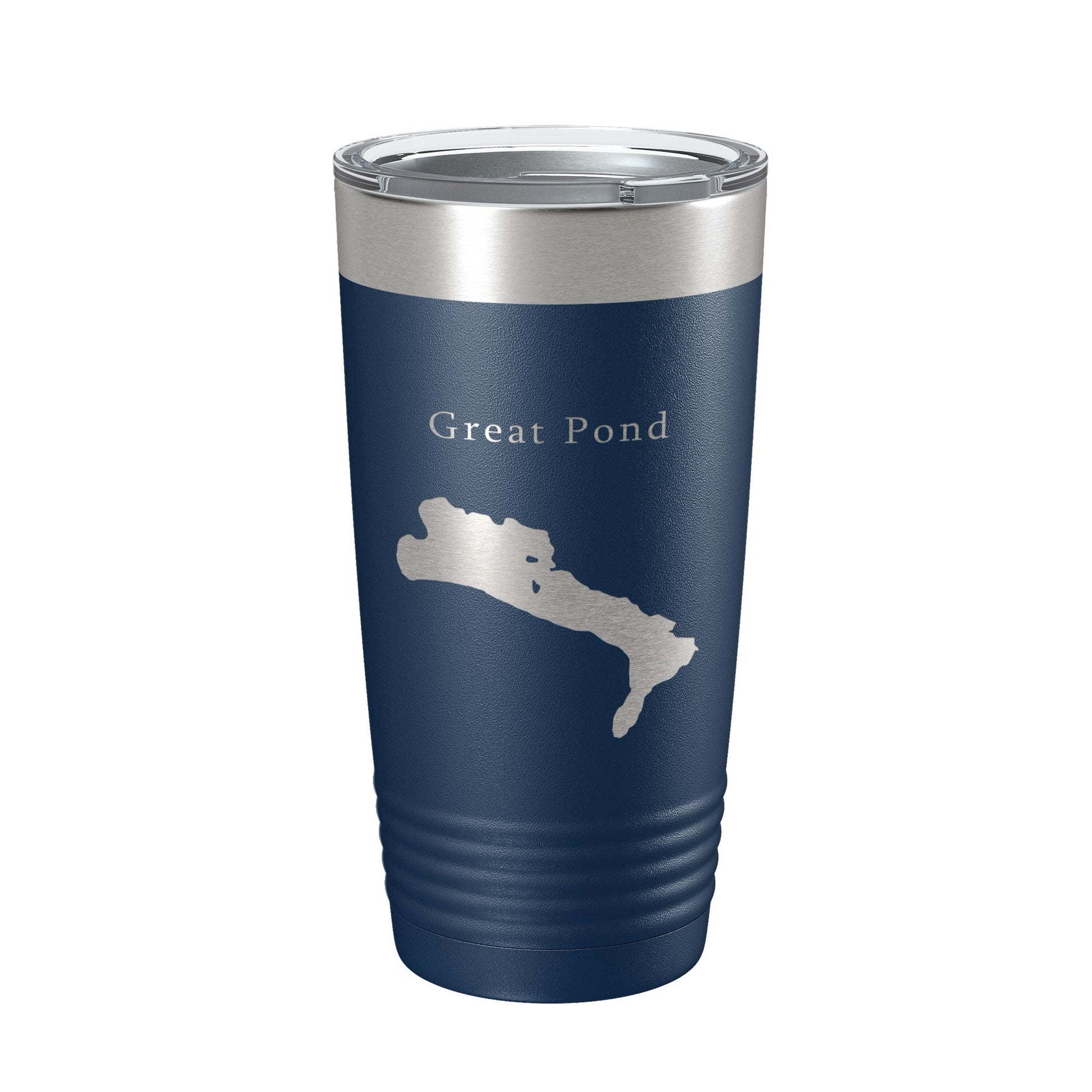 Great Pond Tumbler Lake Map Travel Mug Insulated Laser Engraved Coffee Cup Maine 20 oz-2