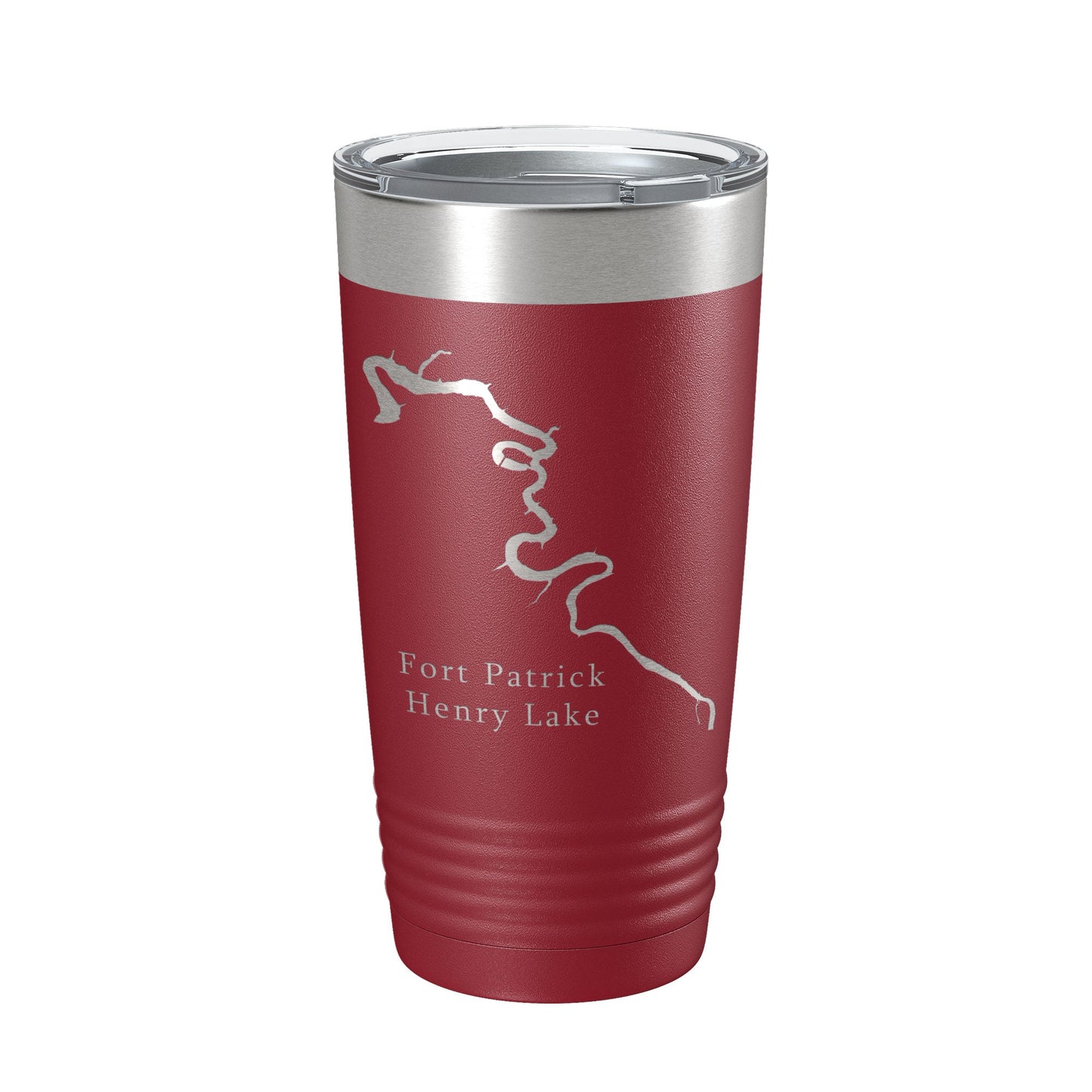 Fort Patrick Henry Lake Map Tumbler Travel Mug Insulated Laser Engraved Coffee Cup Tennessee 20 oz-18
