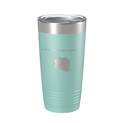 Lake Wononscopomuc Map Tumbler Travel Mug Insulated Laser Engraved Coffee Cup Connecticut 20 oz-12