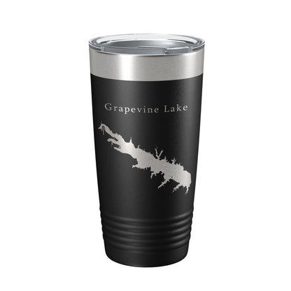 Grapevine Lake Map Tumbler Travel Mug Insulated Laser Engraved Coffee Cup Texas 20 oz-5
