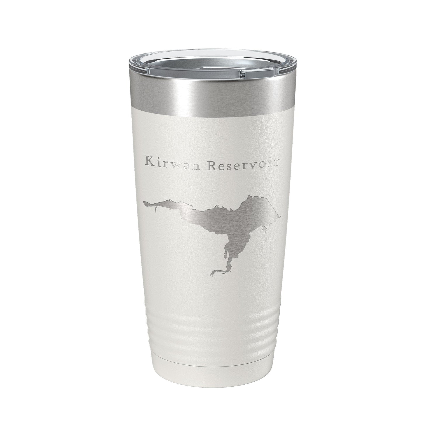 Kirwan Reservoir Tumbler Lake Map Travel Mug Insulated Laser Engraved Coffee Cup Kansas 20 oz-1