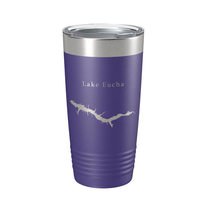 Lake Eucha Map Tumbler Travel Mug Insulated Laser Engraved Coffee Cup Oklahoma 20 oz-15