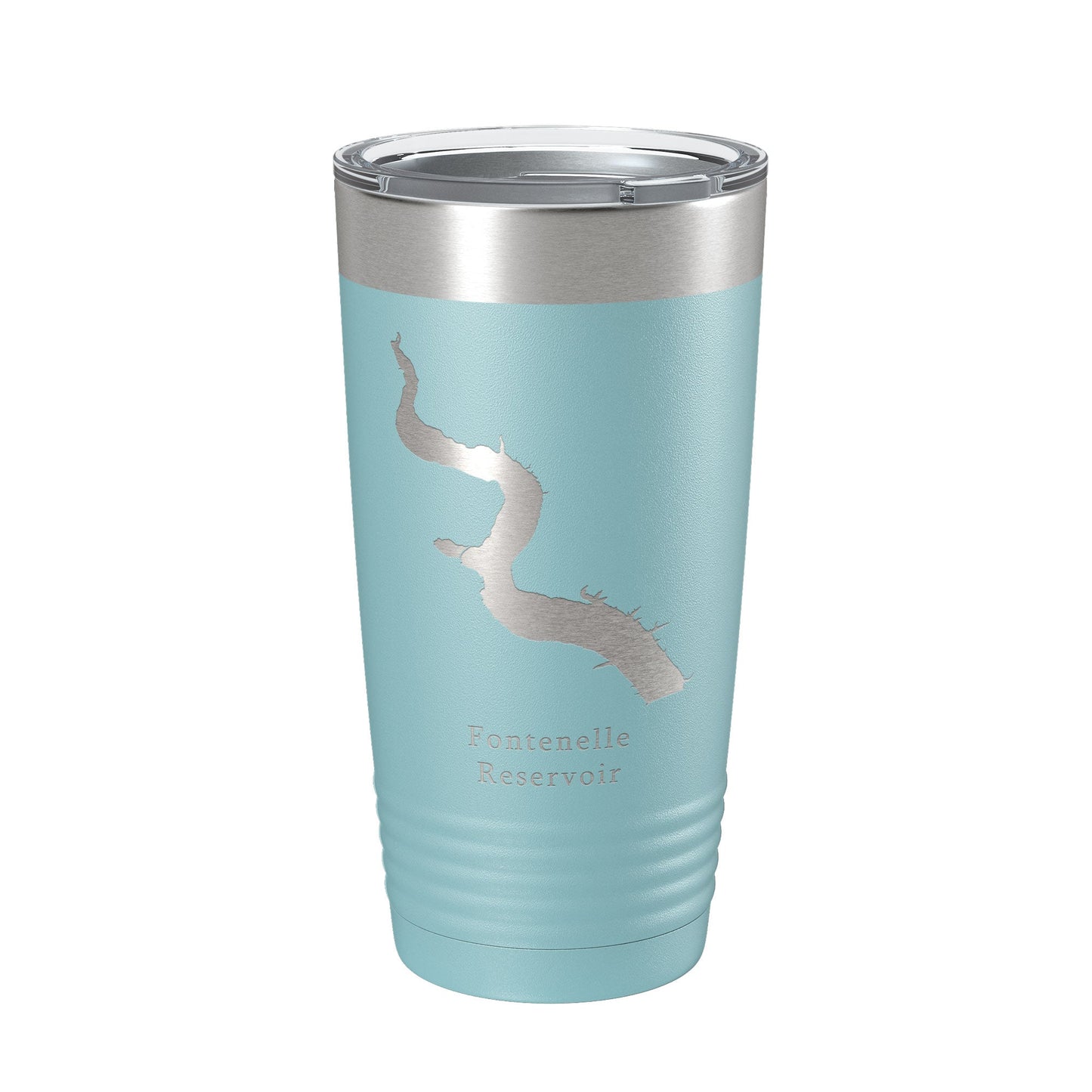 Fontenelle Reservoir Tumbler Lake Map Travel Mug Insulated Laser Engraved Coffee Cup Wyoming 20 oz-13
