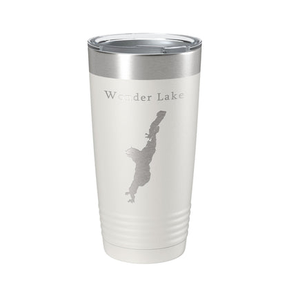 Wonder Lake Map Tumbler Travel Mug Insulated Laser Engraved Coffee Cup Illinois 20 oz-1