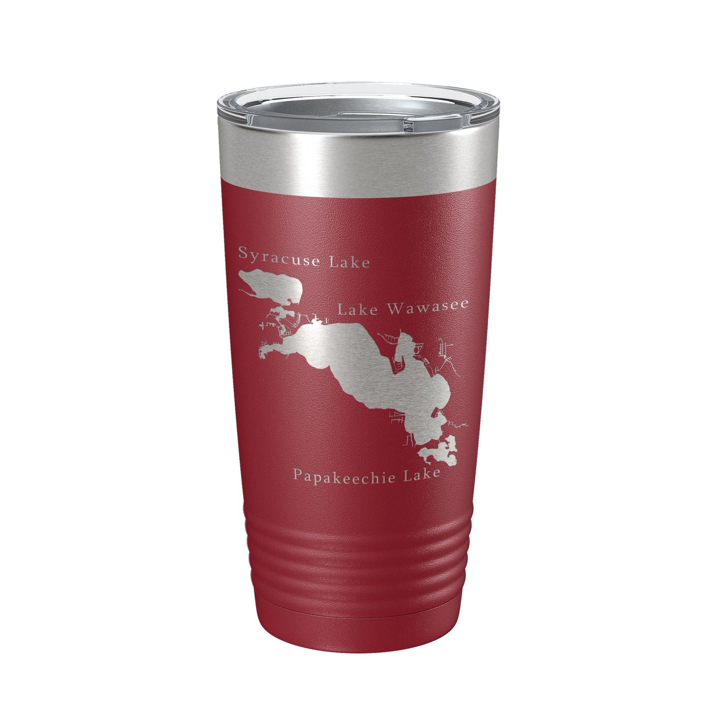 Lakes Wawasee Syracuse & Papakeechie Map Tumbler Travel Mug Insulated Laser Engraved Coffee Cup Indiana 20 oz-18