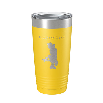 Flathead Lake Map Tumbler Travel Mug Insulated Laser Engraved Coffee Cup Missoula Montana 20 oz-19