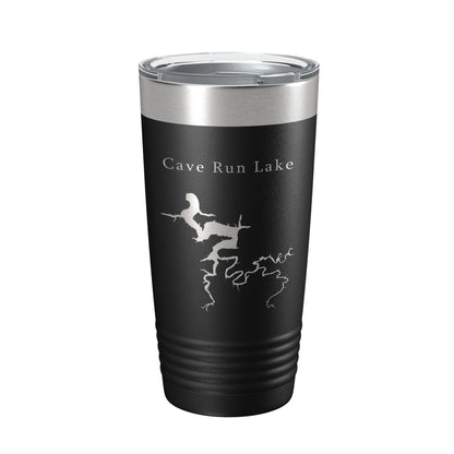 Cave Run Lake Map Tumbler Travel Mug Insulated Laser Engraved Coffee Cup Kentucky 20 oz-0