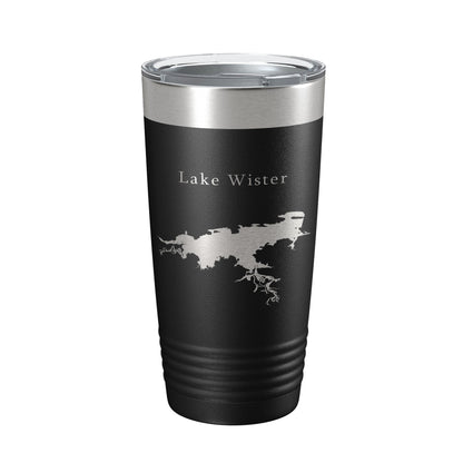 Lake Wister Map Tumbler Travel Mug Insulated Laser Engraved Coffee Cup Oklahoma 20 oz-5