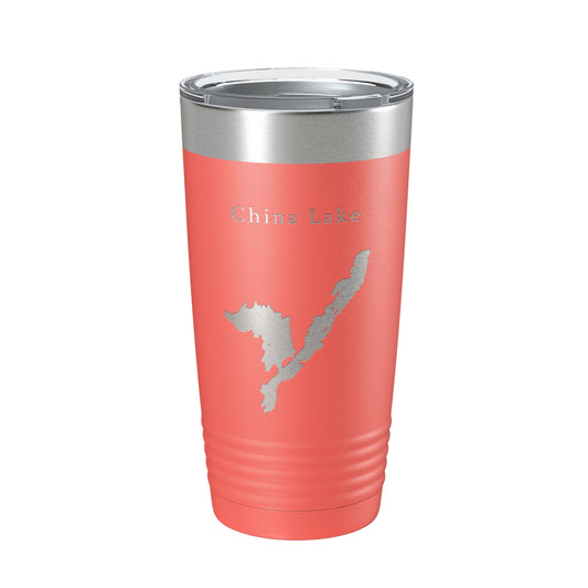 China Lake Map Tumbler Travel Mug Insulated Laser Engraved Coffee Cup Maine 20 oz-20
