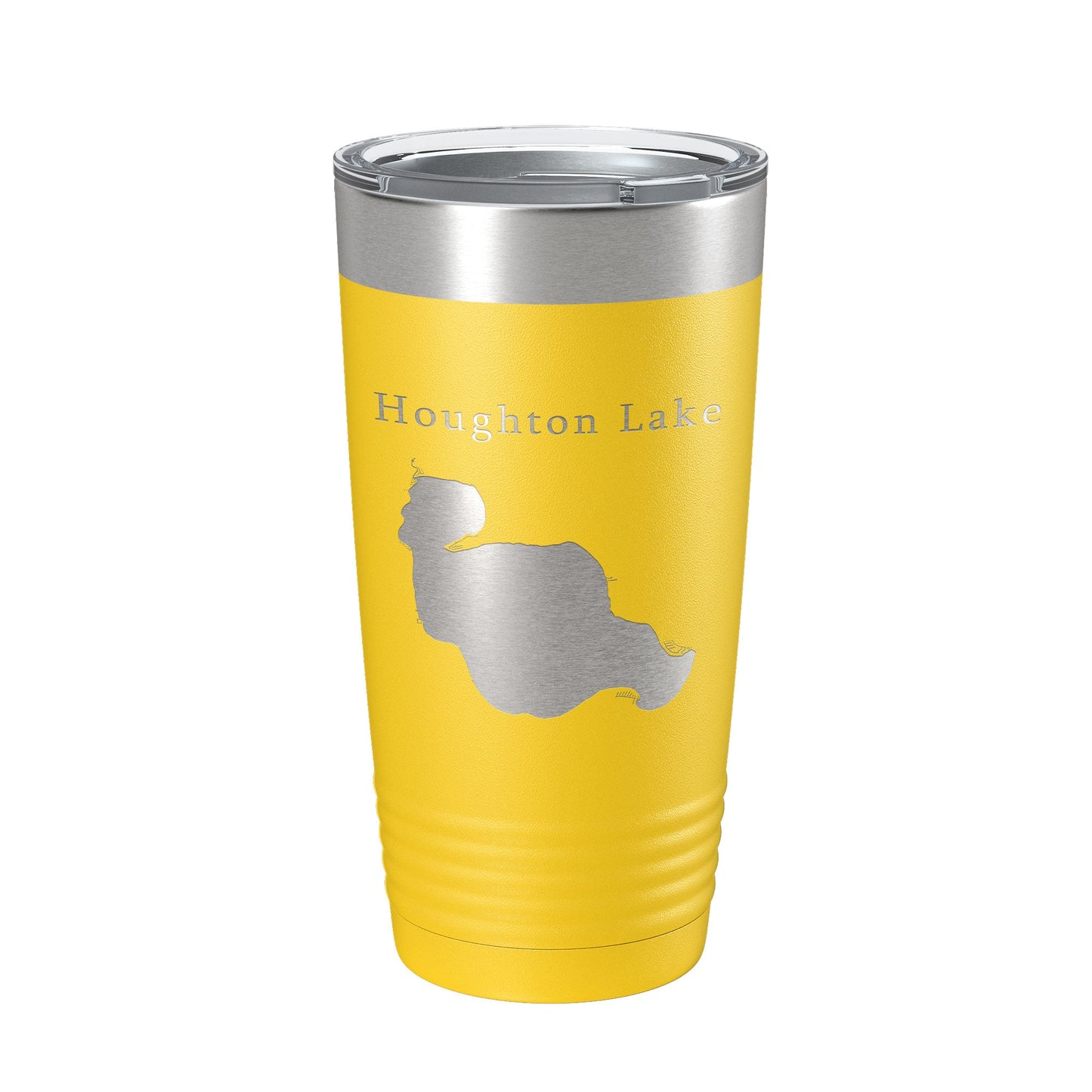 Houghton Lake Map Tumbler Travel Mug Insulated Laser Engraved Coffee Cup Michigan 20 oz-4