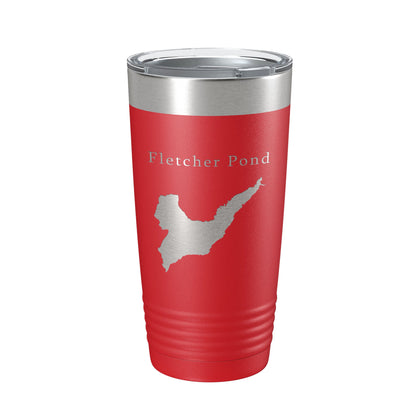 Fletcher Pond Tumbler Lake Map Travel Mug Insulated Laser Engraved Coffee Cup Michigan 20 oz-10