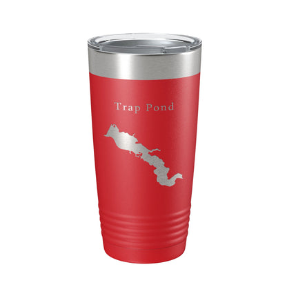 Trap Pond Tumbler Lake Map Travel Mug Insulated Laser Engraved Coffee Cup Delaware 20 oz-10