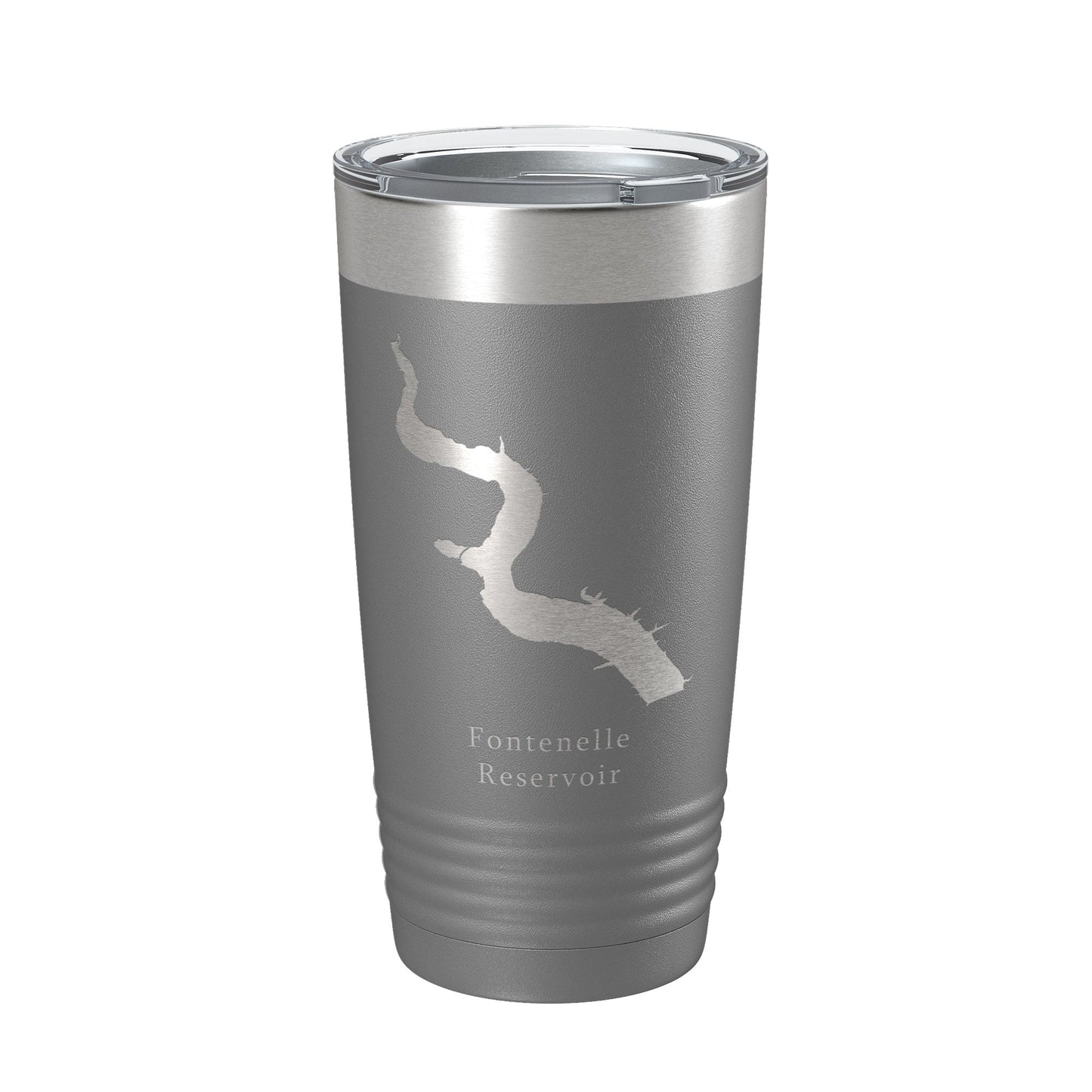 Fontenelle Reservoir Tumbler Lake Map Travel Mug Insulated Laser Engraved Coffee Cup Wyoming 20 oz-16