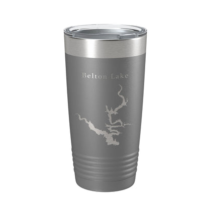 Belton Lake Map Tumbler Travel Mug Insulated Laser Engraved Coffee Cup Texas 20 oz-16
