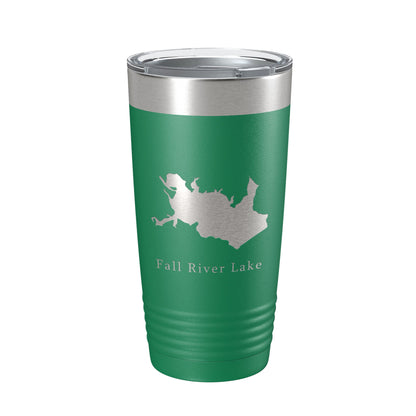 Fall River Lake Map Tumbler Travel Mug Insulated Laser Engraved Coffee Cup Kansas 20 oz-9
