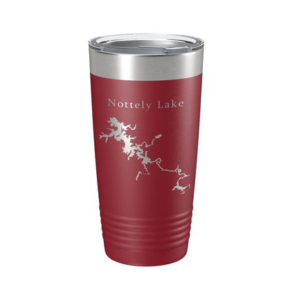 Nottely Lake Map Tumbler Travel Mug Insulated Laser Engraved Coffee Cup Georgia 20 oz-18