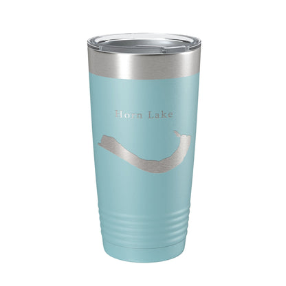 Horn Lake Map Tumbler Travel Mug Insulated Laser Engraved Coffee Cup Mississippi 20 oz-13