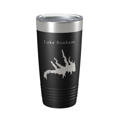 Lake Bonham Map Tumbler Travel Mug Insulated Laser Engraved Coffee Cup Texas 20 oz-5