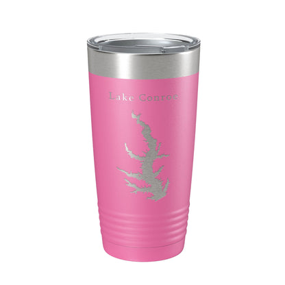 Lake Conroe Map Tumbler Travel Mug Insulated Laser Engraved Coffee Cup Texas 20 oz-11