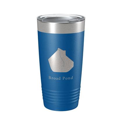 Broad Pond Tumbler Lake Map Travel Mug Insulated Laser Engraved Coffee Cup Indiana 20 oz-6
