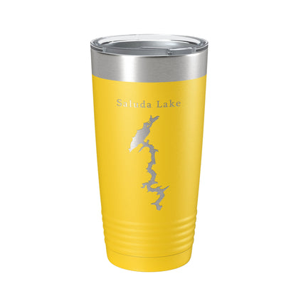 Saluda Lake Map Tumbler Travel Mug Insulated Laser Engraved Coffee Cup South Carolina 20 oz-4
