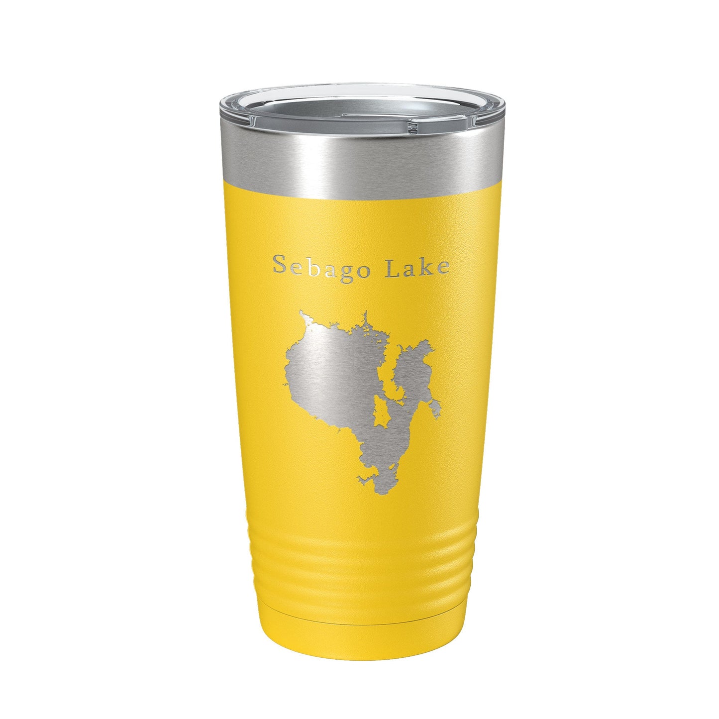 Sebago Lake Map Tumbler Travel Mug Insulated Laser Engraved Coffee Cup Maine 20 oz-19