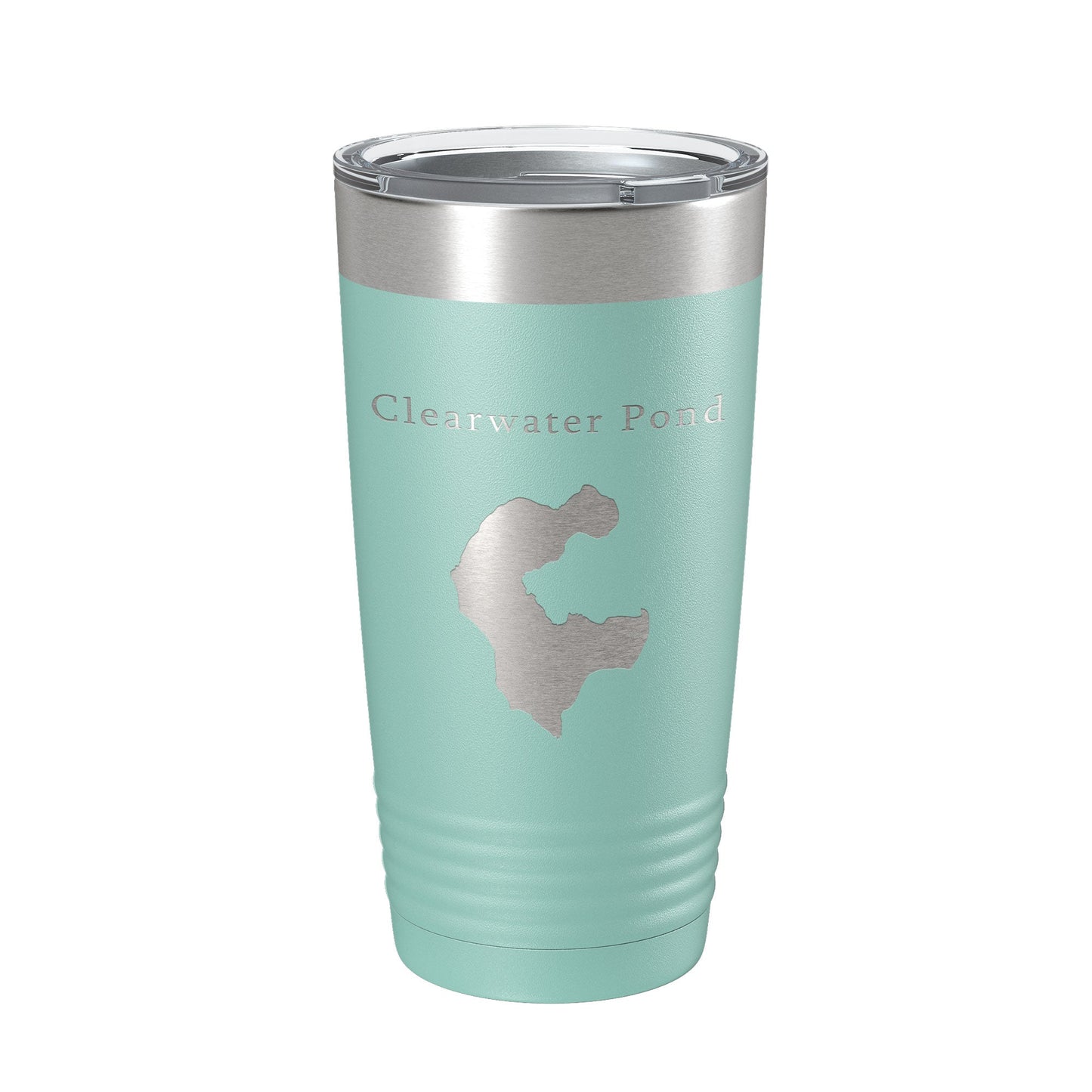 Clearwater Pond Lake Map Tumbler Travel Mug Insulated Laser Engraved Coffee Cup Maine 20 oz-12