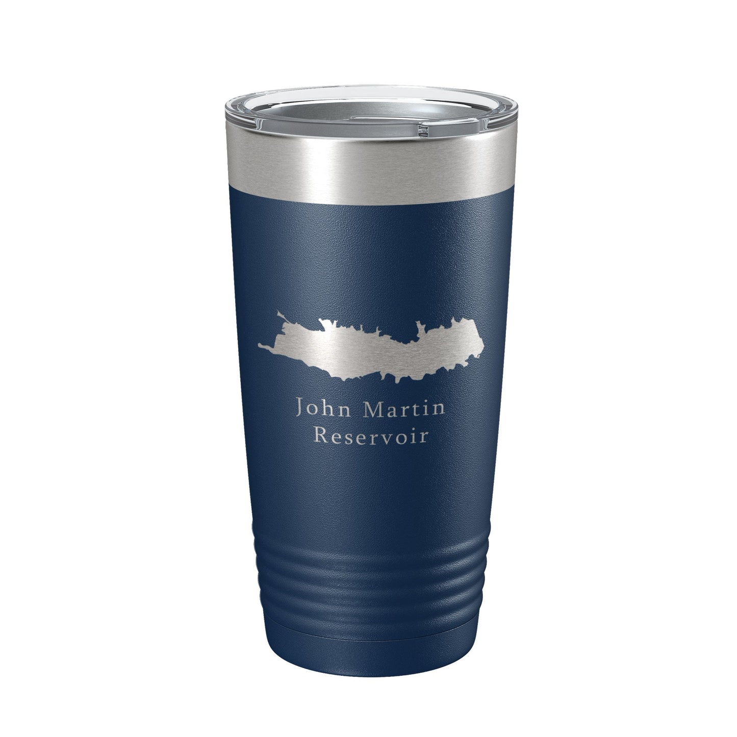John Martin Reservoir Tumbler Lake Map Travel Mug Insulated Laser Engraved Coffee Cup Colorado 20 oz-2